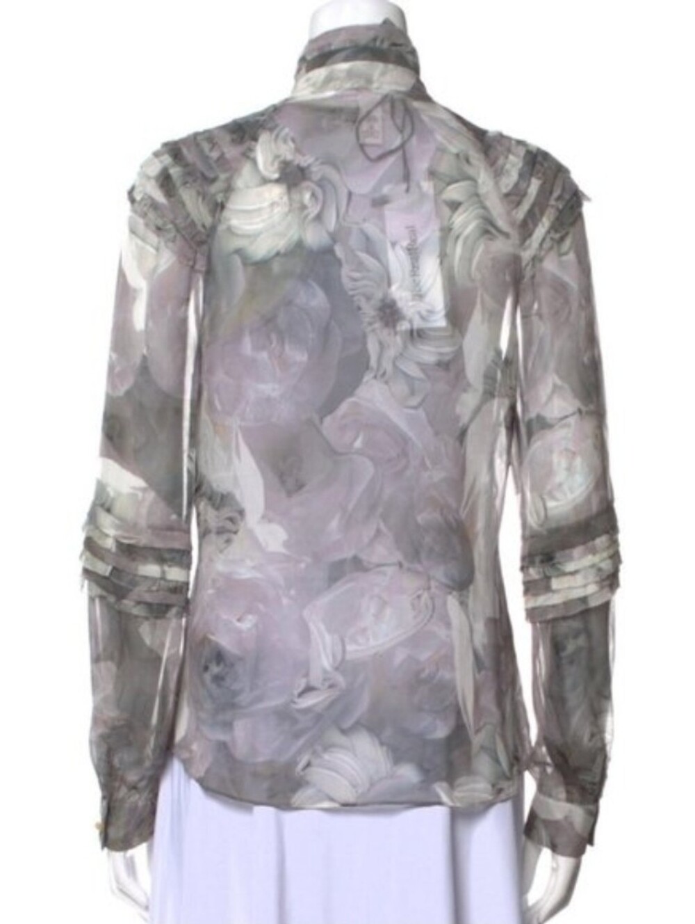 Diane Von Furstenberg DVF Pintura Silk Floral Print Button-Up Blouse Top - Picture 3 of 12